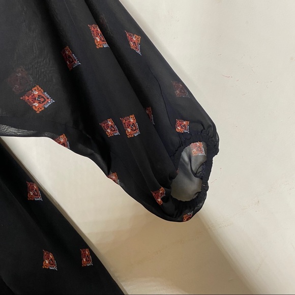 Taylor & Sage black boho flowy long sleeve dress - Picture 5 of 6